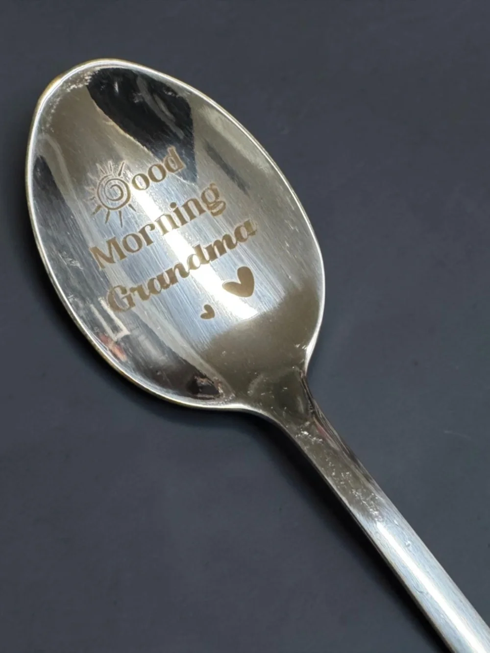 Good Morning Grandma Engraved Spoon Gift Boxed